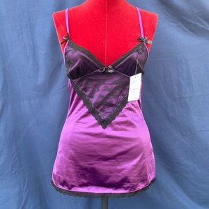 Elegant Moments Satin Babydoll Purple